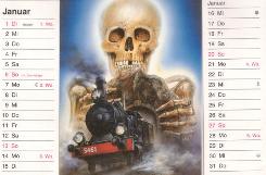 Der Grusel-Kalender 1991 von innen