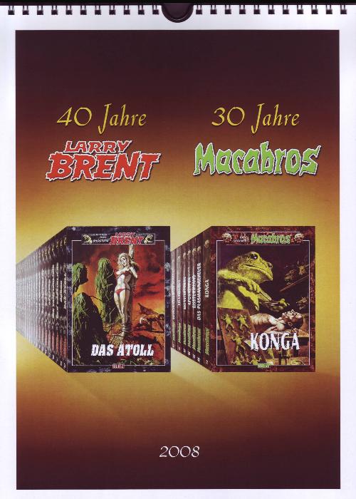 Larry Brent und Macabros-Jahreskalender 2008